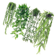 Pack Of 4 Realistic Plastic Eucalyptuses Hanging Plant For Home
