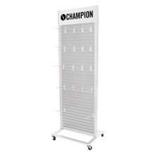 White Metal Stand with Wheels, 600mm