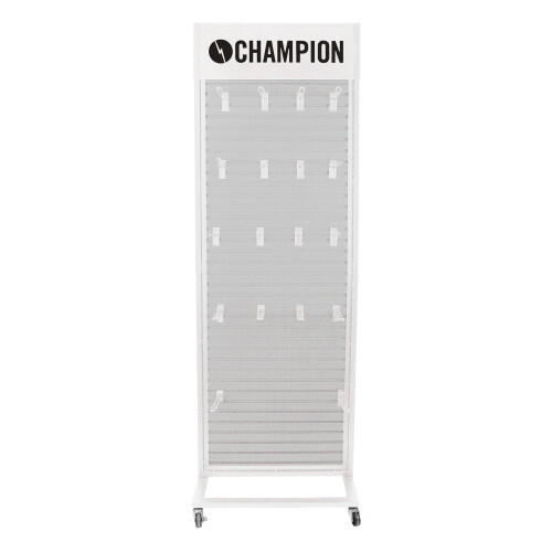 White Metal Stand with Wheels, 600mm 1