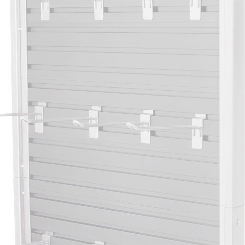 White Metal Stand with Wheels, 600mm 2