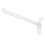 White Metal Stand with Wheels, 600mm 5