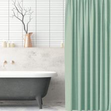 Mint Green Polyester Shower Curtain 180x180cm