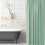 Mint Green Polyester Shower Curtain 180x180cm 1