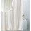 White Polyester Satin Stripe Shower Curtain  180 x 180cm 1