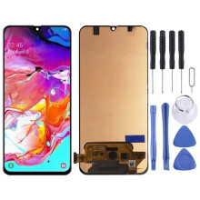 (Black) Kompletny montaż ekranu LCD i digitalizatora do Galaxy A70