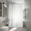 White Polyester Shower Curtain 200 x 200 cm 1
