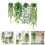 Set mit 4 künstlichen Eukalyptus-Hängetöpfen, ideal für 2