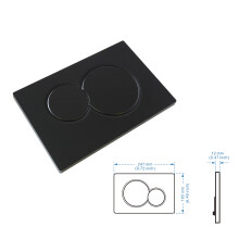 (Black) For Geberit Sigma 01 Dual Push Button Flush Plate Actuator Wc Concealed Cistern