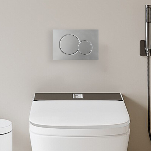 (Silver) For Geberit Sigma 01 Dual Push Button Flush Plate Actuator Wc Concealed Cistern 1
