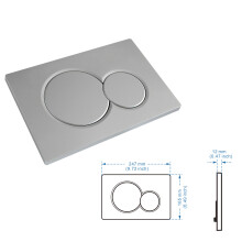 (Silver) For Geberit Sigma 01 Dual Push Button Flush Plate Actuator Wc Concealed Cistern