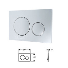 (Silver) For Geberit Sigma 20 Dual Push Button Flush Plate Actuator Wc Concealed Cistern