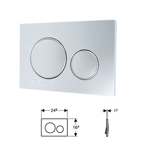 (Silver) For Geberit Sigma 20 Dual Push Button Flush Plate Actuator Wc Concealed Cistern