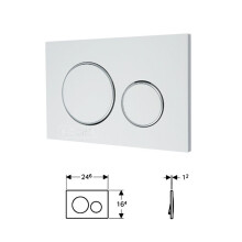 (White) For Geberit Sigma 20 Dual Push Button Flush Plate Actuator Wc Concealed Cistern