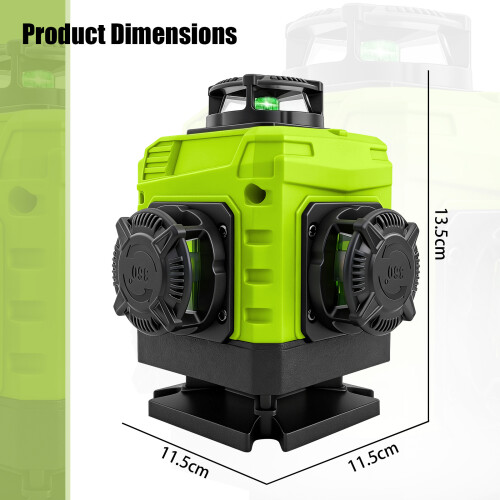 4D 16 Lines Self-Leveling Laser Level, Green Beam, Dual Control Modes 1