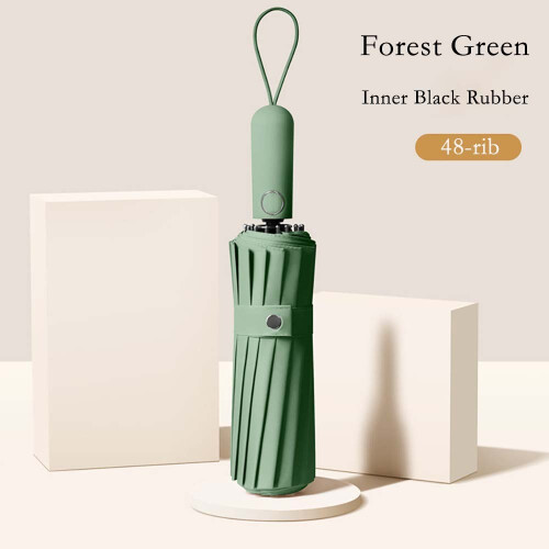 Ombrello Automatico Antivento con 48 Stecche Rinforzate per Tempeste Green 2