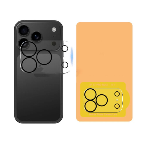 Protetor de Lente de Câmera de Vidro Temperado Transparente HD para iPhone 17 Pro Max (Pacote com 2)