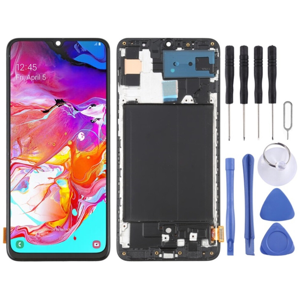 Oled Lcd Screen For Samsung For Galaxy A70 Sm-A705 Digitizer Full Assembly With Frame (6.7 Inch)(Black) Black 6963311547326