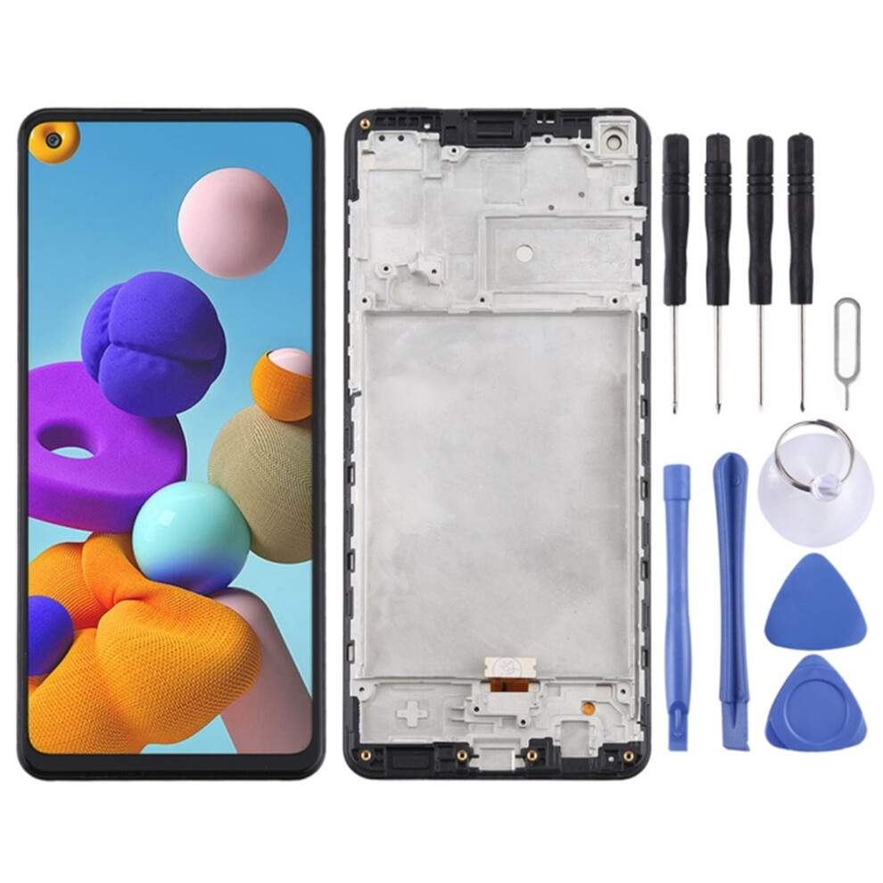 (Black) Lcd Screen For Samsung For Galaxy A21s / Sm-A217 Digitizer Full Assembly With Frame (Black) Black 6963311547333