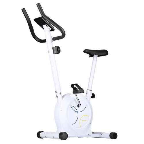 Magnetic Exercise Bike, Adjustable Resistance, White 2