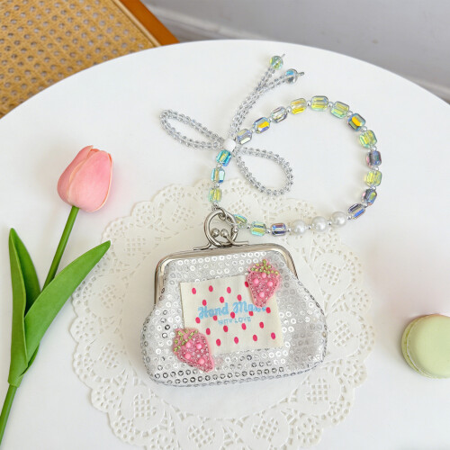 Modischer Schlüsselanhänger mit Polka-Dot-Textur, Geldbeutel,-5 1