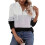 Women's Color Block Hooded Sweatshirt Long Sleeve Pullover-L 1