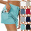 Athletic Skirt Adjustable Drawstring Casual Exercise-Beige L 4