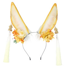Delicate Handcraft Plush Rabbit Ears Hair Hoop-cold lamp Y