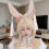 Adorable Floral Embroidered Rabbit Ears-Light curls up 7