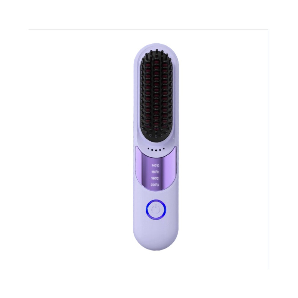 Inf Purple Cordless 2-In-1 Hair Straightener & Curler - Portable, Rechargeable, Anti-Scald