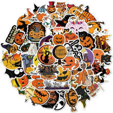 Kreative, nicht wiederholende Halloween-Aufkleber, hochwertige, wasserfeste Vinyl-Dekoration für Feiertagspartys, geeignet für Hydro Flasks,