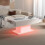 White Led Coffee Table with 2 Storage Drawers 1