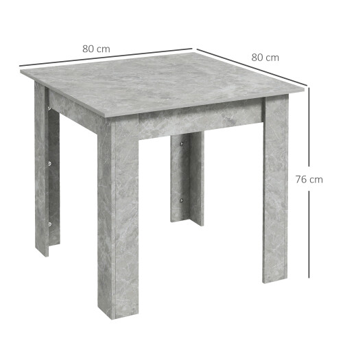 Homcom HOMCOM Square Dining Table, Kitchen Table with Faux Cement Effect 1