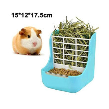 Hay Feeder - Not Specified - Blue - 15x17x12cm - For Rabbits and Rodents - PP Plastic