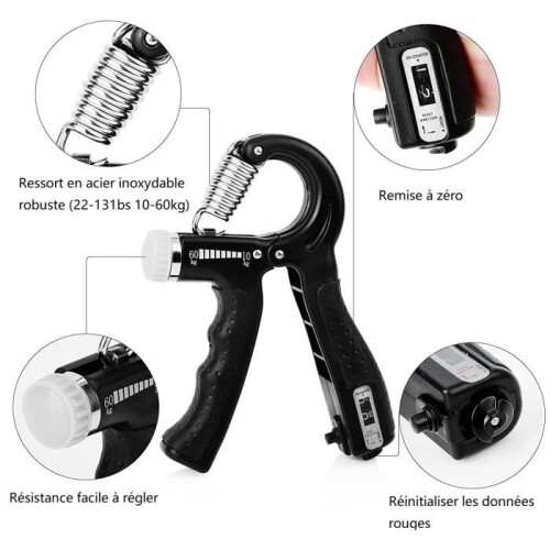 Finger Strength Exerciser, Hand Exerciser, Adjustable Grip Strength Training 1060kg 2