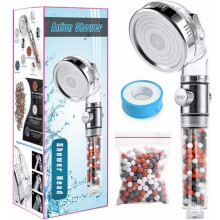 Shower head High pressure 6 filters shower pause switch with turbocharged propeller
