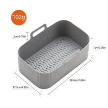 Air Fryer Accessory Silicone Mold for Air Fryer 2PCS GREY with Oven Mitts 1PC