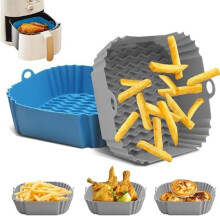 Air Fryer Accessories FOLAYA Silicone Mold 21 cm Reusable Nonstick
