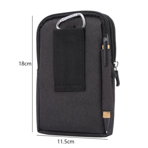 Belt Bag - Universal - 6.3 inches - Nylon - Black - For Men 2