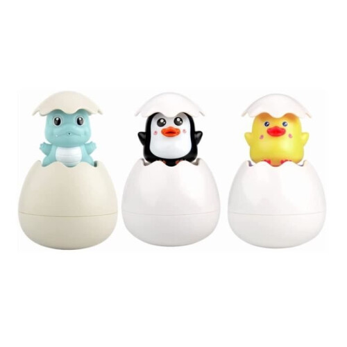 Bath Toy  EcoFriendly  3 Pieces  Eggshell  Floating  Sensory Development 1