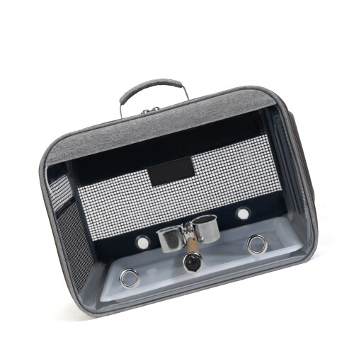 Sac de voyage pour animaux de compagnie, magasin ventilé-Gris