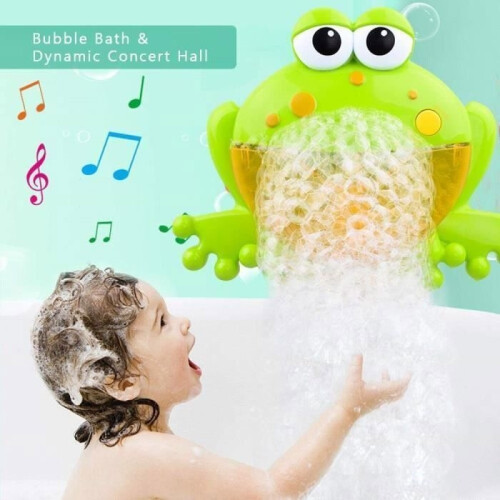 Frog Bubble Machine with 12 Nursery Rhymes for Kids Bath Time 1