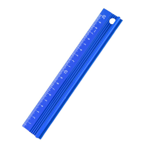 Professional Thickened Aluminum Ruler 3 Size for-Blue 20cm