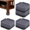 Furniture Risers  Unspecified  Set of 4  4 cm  Nonslip  Grey Plastic 2