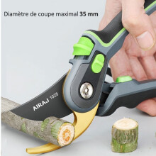 Pruning shears SK5 steel Ergonomic 2 opening levels Includes: box and gloves Silver