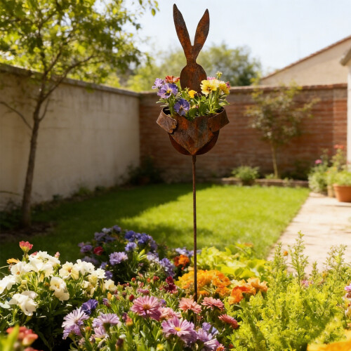 Art résistant de silhouettes de lapin de fer aux-2 pièces 1