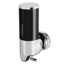 Wall Mounted Soap Dispenser Bathroom Shower Kitchen Black ABS Plastic 500ml