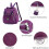 Backpack - Women - Purple - Nylon - Elegant - Durable 4