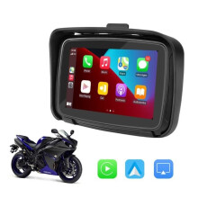 Portable Motorcycle GPS - PRUMYA - 5 inches - Touchscreen - IPX7 Waterproof - CarPlay/Android Auto Compatible