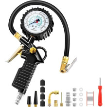 Digital Tire Pressure Gauge Tire Pressure Gauges 220PSI Multifunctional Tire Inflator Gun Manometer with 20