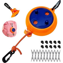 Retractable Clothesline, Portable Camping Clothesline 8m Travel Holiday Outdoor Clothesline for Outdoor or Indoor[282]